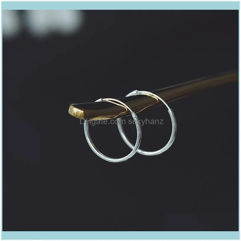 Tiny Thin 925 Sterling Silver Huggie Hoops Dainty Hoop Earrings for Women Simple Gold Round Circle Ear Bone Buckle Fine Jewelry