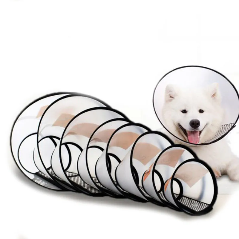 Elizabethan Collar för små stora hundar Anti Bite Grasping Licking Puppy Cat Recovery Cone Ring Husdjur Care Tillbehör