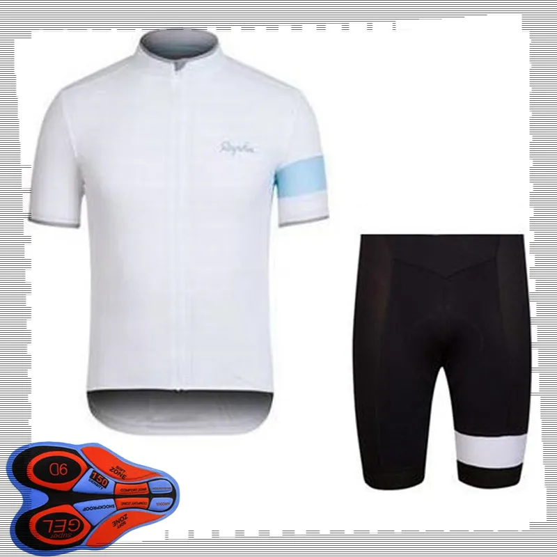 RAPHA Team Cyclisme Manches courtes Jersey (Bib) Shorts Ensembles Hommes Été Respirant Vêtements de vélo de route VTT Tenues de vélo Uniforme de sport Y21041471