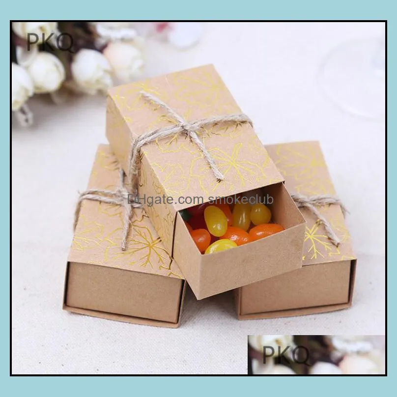 Cadeau cadeau événement fête fournitures fête maison jardin 20pcs haute qualité kraft boîte de papier savon à la main faveurs de mariage bonbons petit brun cardb