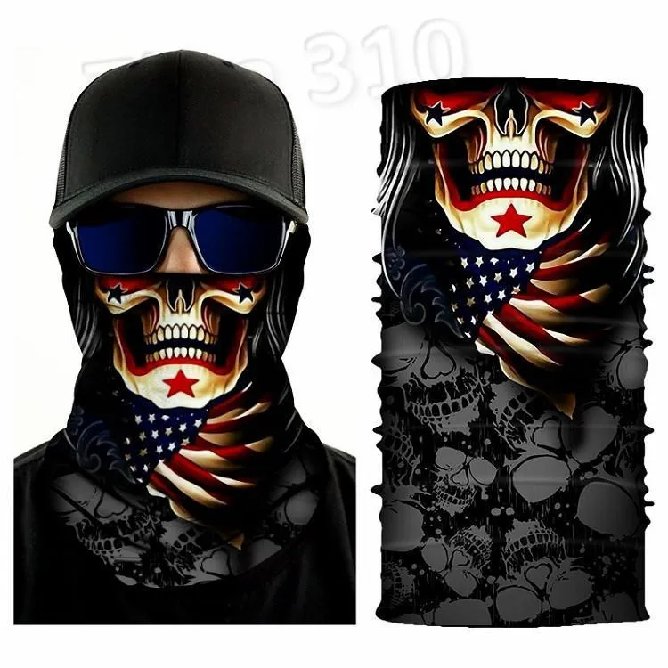 new multi-function Skull Scarf Print cycling masks Headgear seamless magic scarf Halloween Party Masks 20style T2I51113