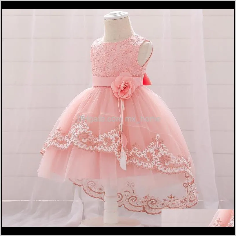 winter flower infant 1st birthday dress for baby girl clothes baptism lace princess dresses party and wedding toddler gown 201029