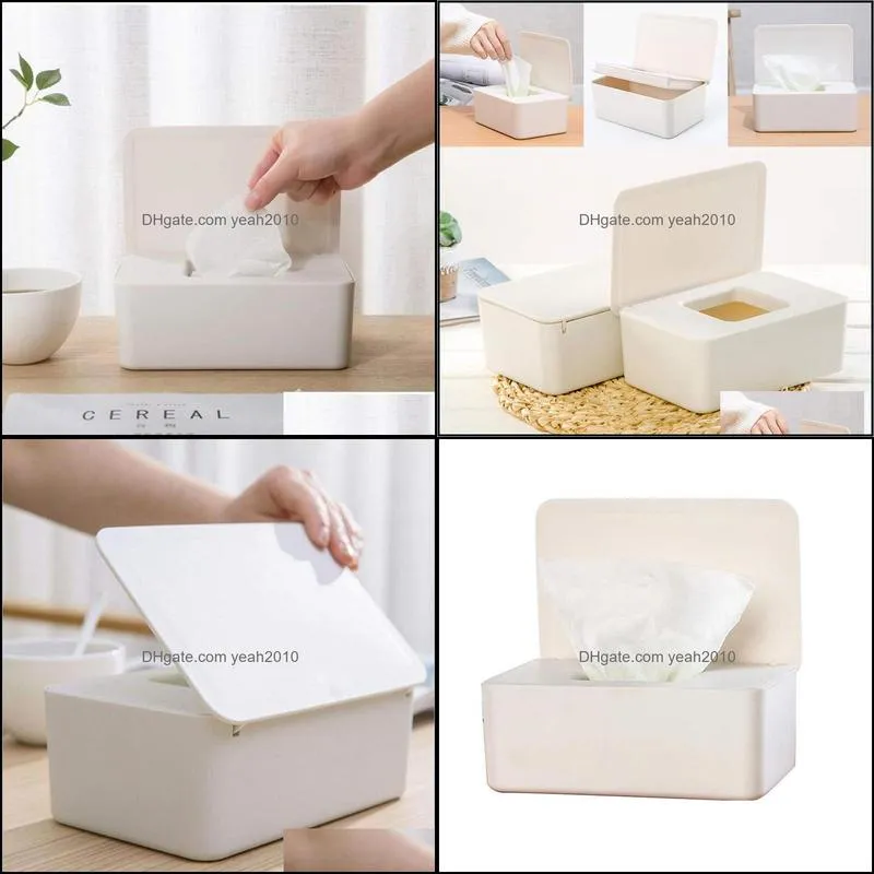 Dry Wet Tissue Paper Case Care Baby Wipes Napkin Storage Box Home Tissue Holder Wipes Dispenser Holder Container DROPSHIPPING