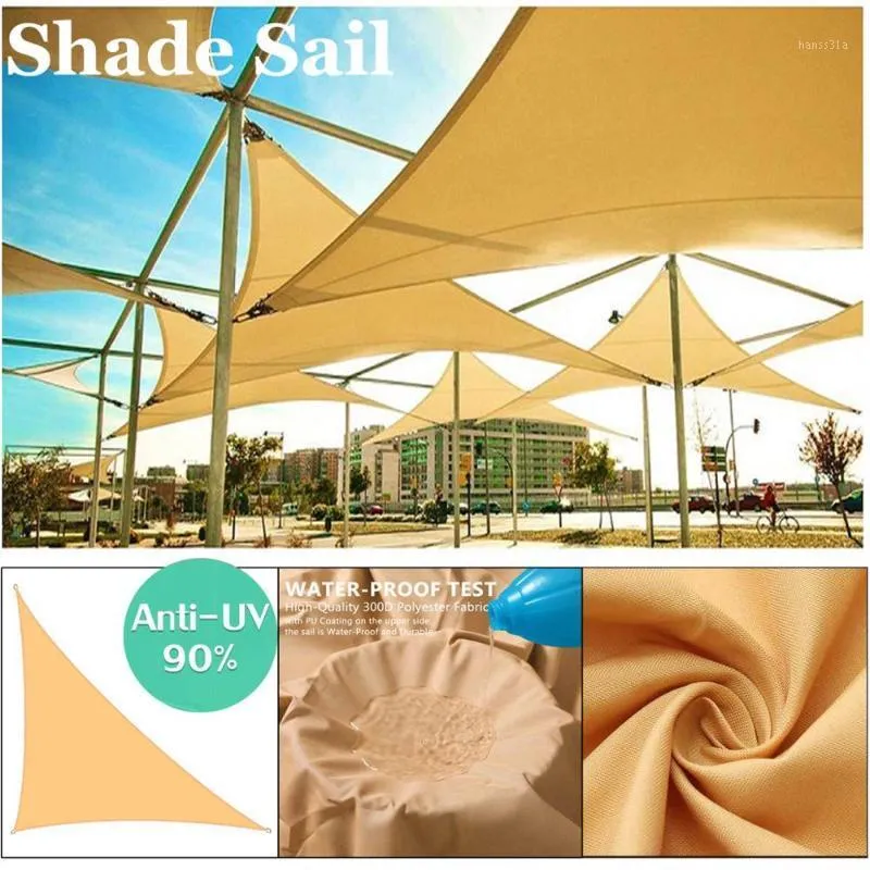 Shade 300D Oxford Right Triangle Sand Sun Sail Pool Cover Sunscreen Awnings For Outdoor Waterproof Cloth Gazebo Canopy