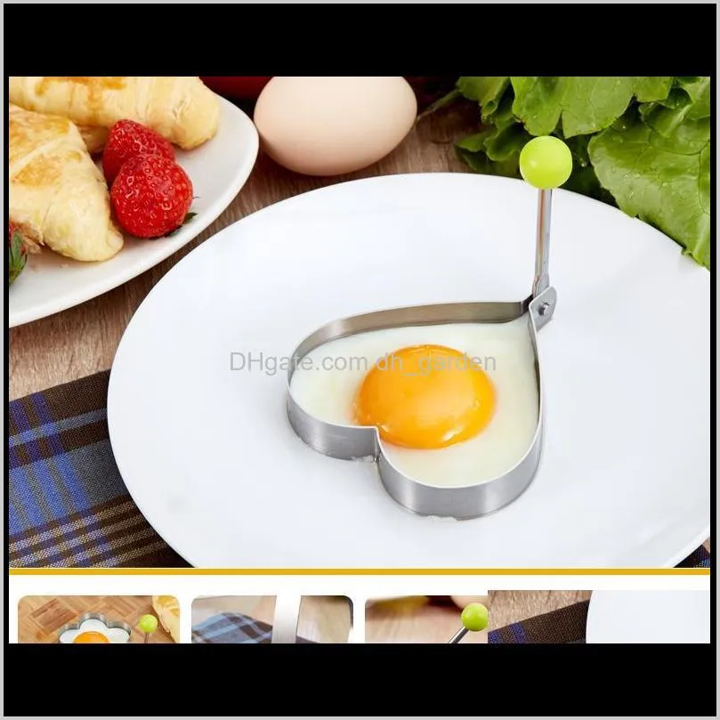 stainless steel fried egg mold star heart shaper pancake mould creative flower frying egg mold kitchen cooking baking tool sn2492