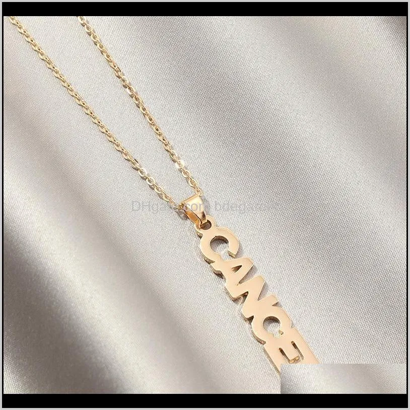 12 constellation necklace classic taurus virgo sagittarius gold zodiac sign round pendant chain necklace jewelry