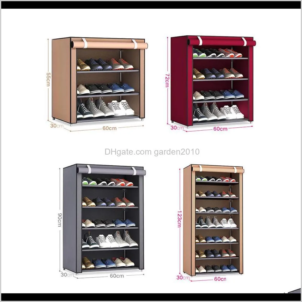 4/5/6/8/10 layer dustproof shoe rack non-woven home shoe storage rack bedroom dormitory corridor cabinet storage closet 201109