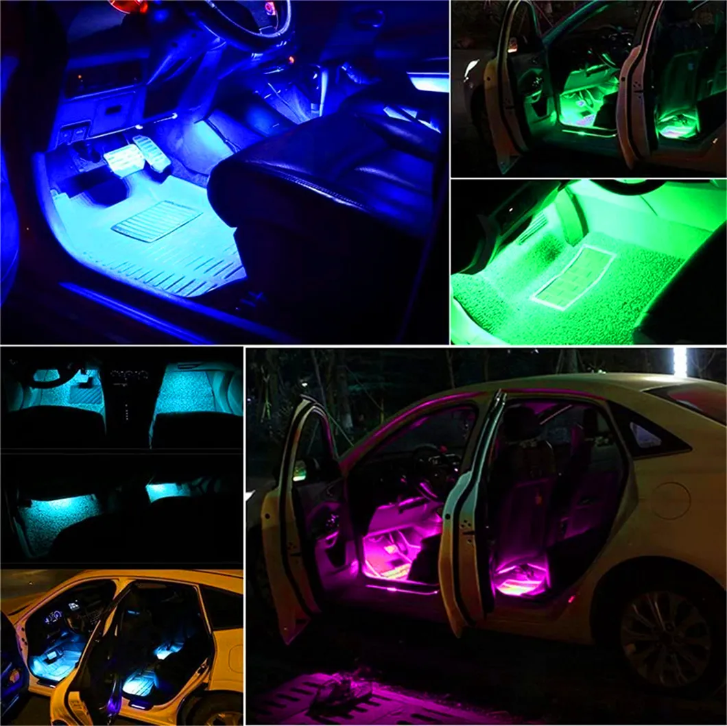 LED Leiste 4 In 1 Auto In Der Atmosphäre Lampe Innendekoration Beleuchtung  RGB 16 Farbige Drahtlose Fernbedienung 5050 Chip 12V Ladung Charme Von  13,86 €