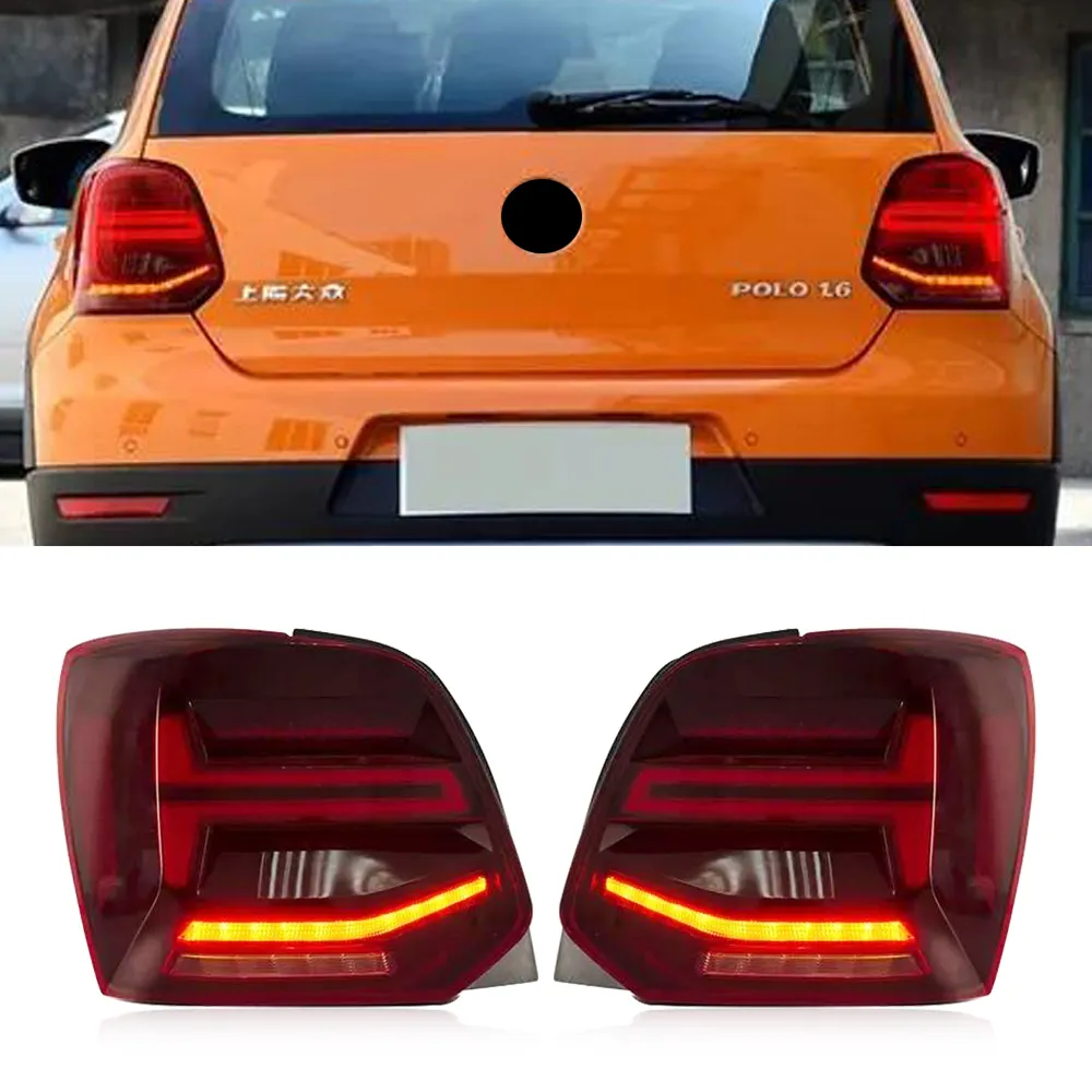 Tylne światło ogona dla Volkswagen Polo MK5 6C 6R 2012 2012 2012 2013 2014 2015 2016 2017 2018 Turn Signal Sygnał Hamurek Lampa mgła