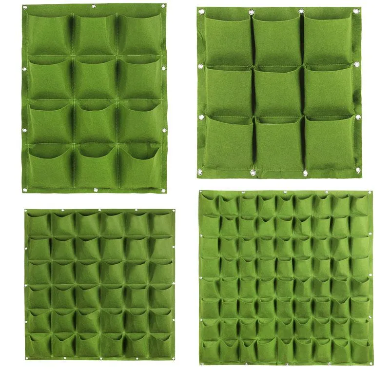 Plantadores Pots Wall penduram plantador verde Planta vertical Garden Living Supplies 07/04/9/18/25/36/49/72 bolso