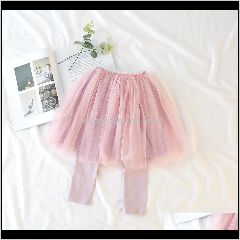 2021 new spring autumn pants baby girls tutu layer ny princess party skirt legging scos