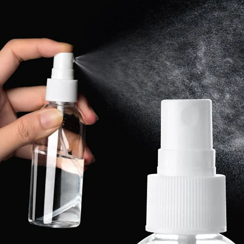 30 ml Sprühflasche, transparente Sprühflaschen, nachfüllbar, leer, für Reisen aus Kunststoff, geeignet für Desinfektionsflüssigkeiten von Es