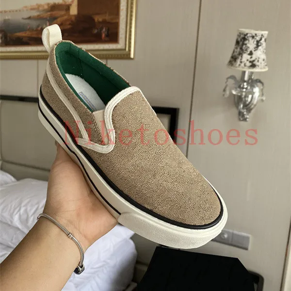 1977s Womens Shoes Beige Blue Denim Luxurys Designers Sneakers Ace Apple Print sports et loisirs Chaussure basse Tennis 1977 slip-on Sneaker