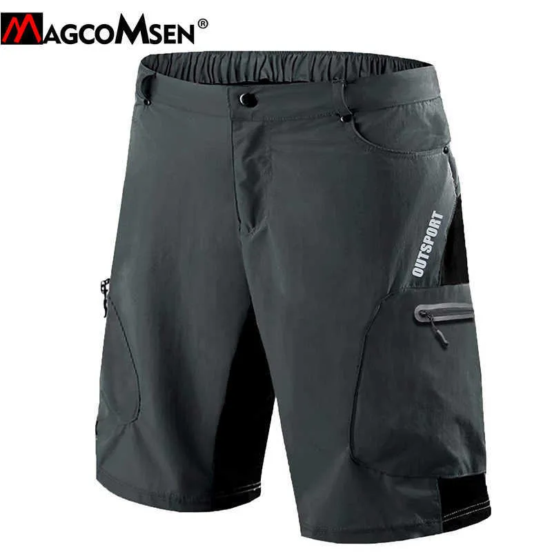 Magcomsen Snabbtorkande Vandring Shorts Män Sommar Casual Army Tactical Joggers med Multi Fickor Ripstop Cargo Work 210714