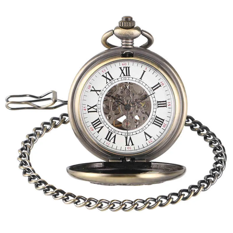 Awesome Hollow Kylin Mechanical Pocket Watch Fob Chain Retro Oriental Clock Good Fortune Symbol Special Friends Family Gift saat (2)