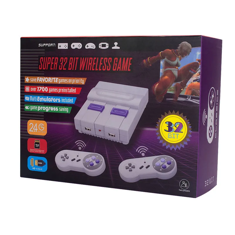 32 Bit Video Game Console Nostalgic host can store 1788 Games With Dual Players Wireless Controller HD Output