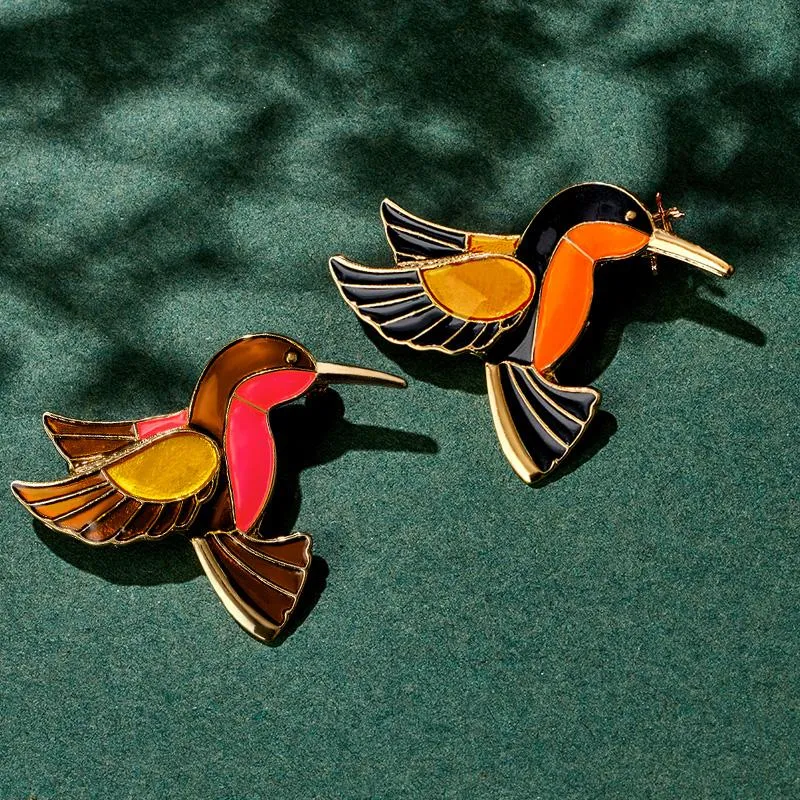 Pins, broches H: Hyde Animal Woodpecker Sieraden Dames Emaille Legering Broche Pins Levensechte Pecker Bird Badge Fashion Gift