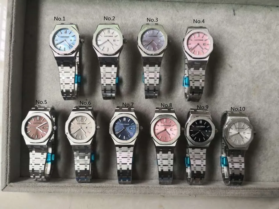 Orologio da donna al quarzo da 33 mm Orologio da donna in acciaio inossidabile con diamanti senza quadrante blu bianco nero quadrante grigio Firma Nome Orologi classici di marca