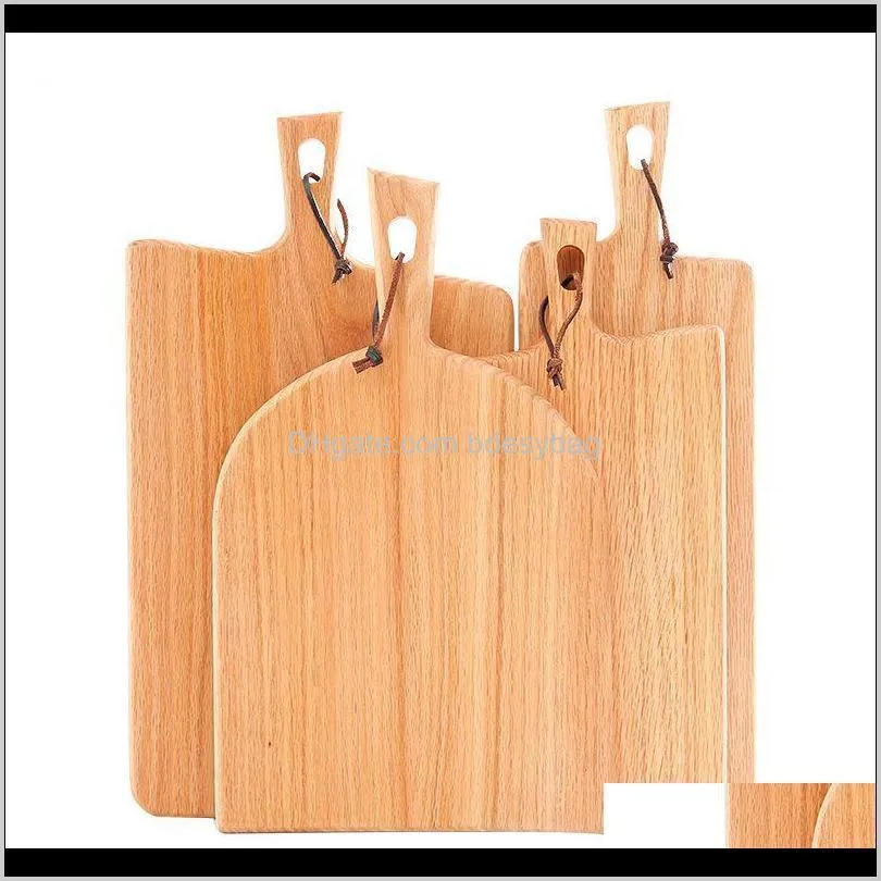 Blocks Knives Aessories Kitchen Dining Bar Gardensqure Kitchen Chopping Block Wood Home Cutting Board Cake Serving Trays Bread Dish Fruit