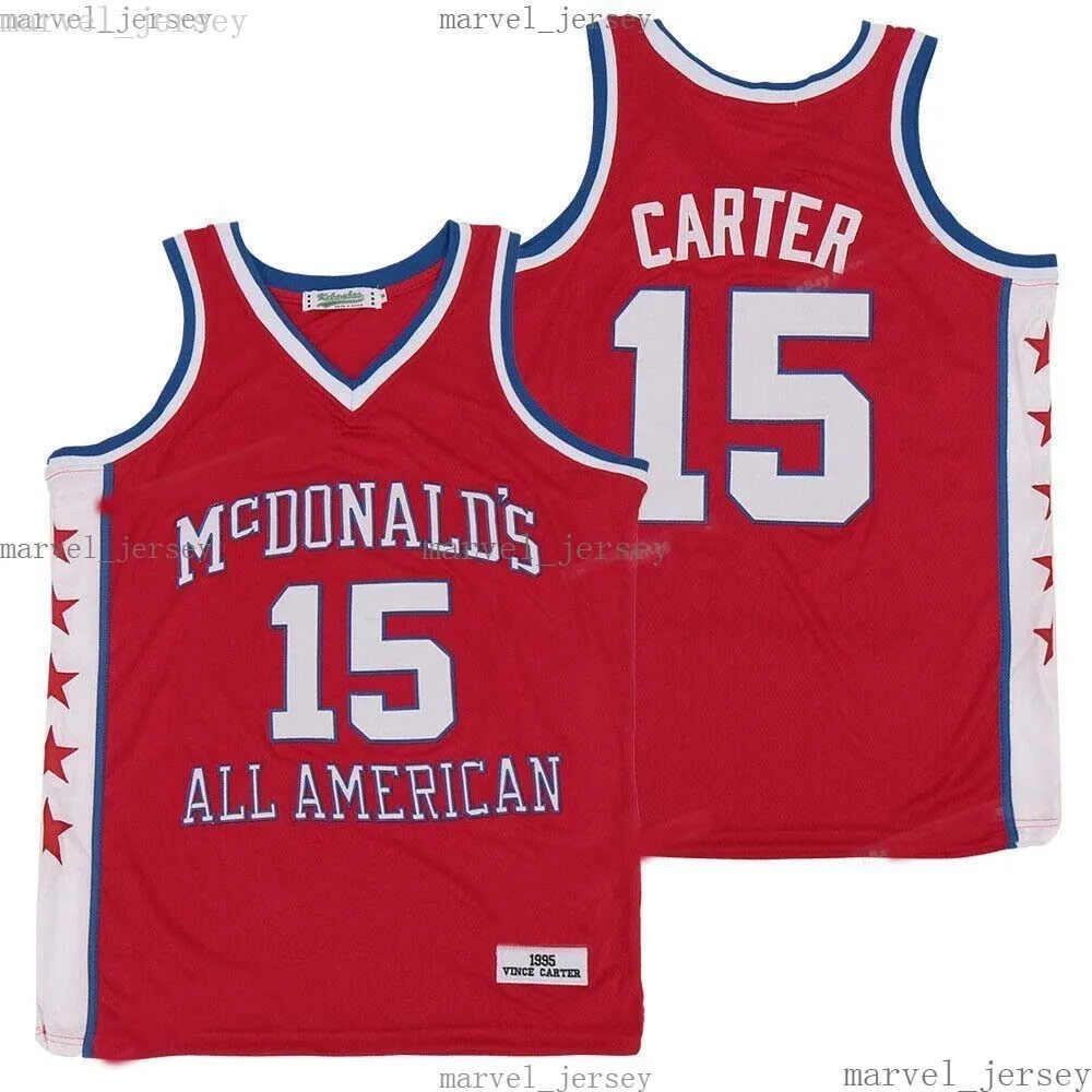 cheap 1995 Vince Carter #15 McDonald's Basketball Jerseys All Sewn American Jersey MEN WOMEN YOUTH XS-5XL