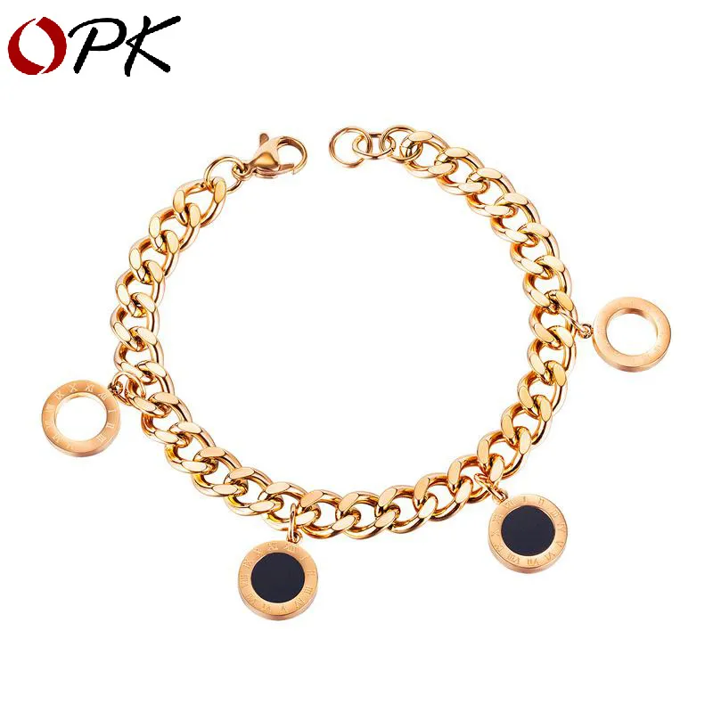 Bracelets à breloques pour femmes chance Bracelet chaîne lien classique amour pendentif Bracelet à la mode Vintage femme bijoux mode filles fête d'anniversaire cadeau 634031636765