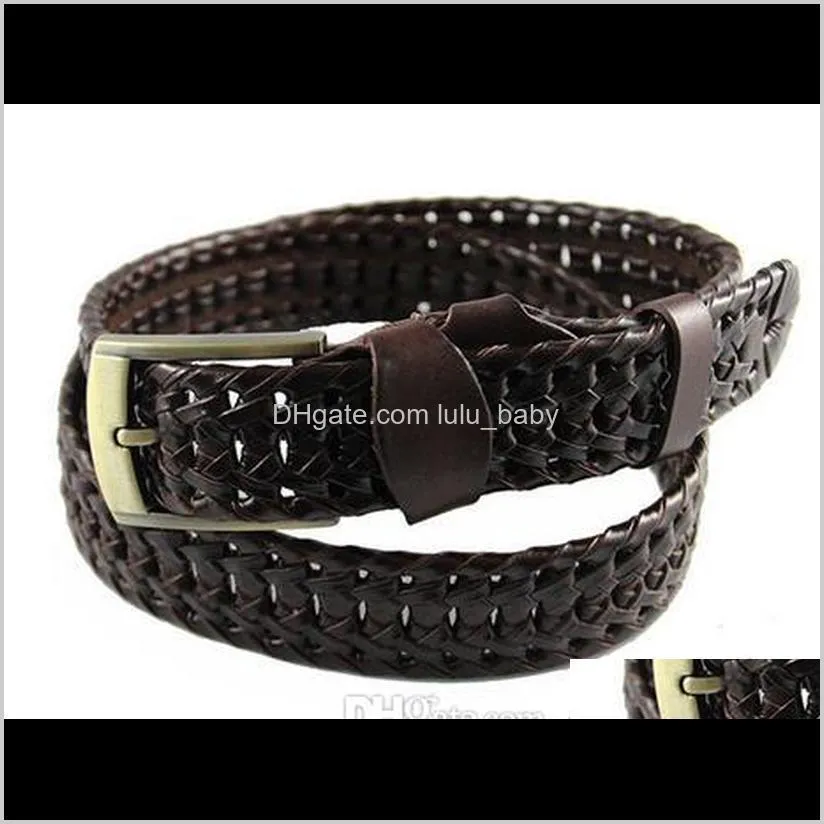 wholesale new women`s braided belt fashion pin buckle hollow leather belt y1074