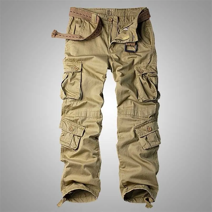 8 Poches Militaire Rouge Noir Cargo Pantalon Hommes Coton Pantalon Baggy Camouflage Tactique Pantalon Hommes Casual Grande Taille 38 44 salopette 211201