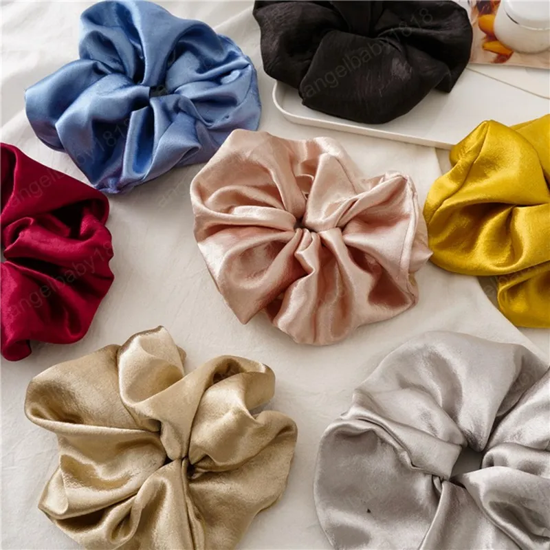 Oversized Scrunchies Big Rubbe Elastic Hair Bands Girls Ponytail Holder Smooth Satin Scrunchie Women Hair Accessories