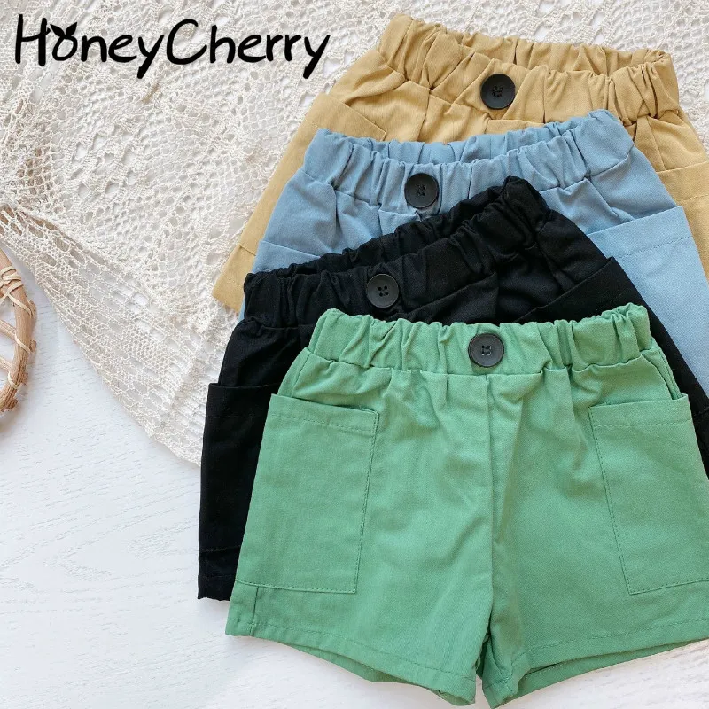 Kids Shorts summer models children solid color wild casual shorts baby girl 210515