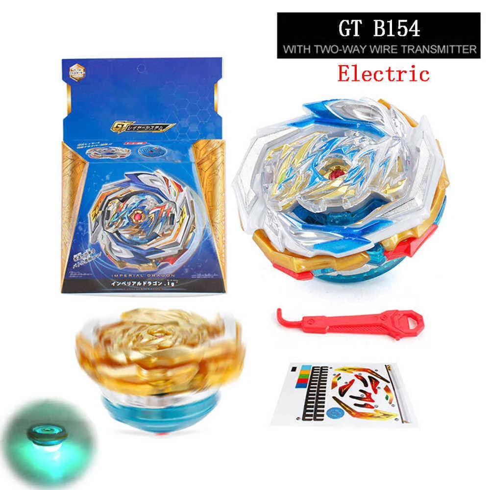 Beybleyd Burst GT Series Metal Fusion Electric Gyroskope Zabawki B154 z dwukierunkowym wyrzutnią i światłem LED zabawki dla dzieci x0528