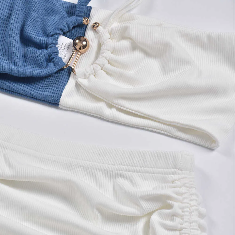 Backless String Crop Halter Backless Crop Top And Drawstring Ruched Mini... From Kong02, $14 ...