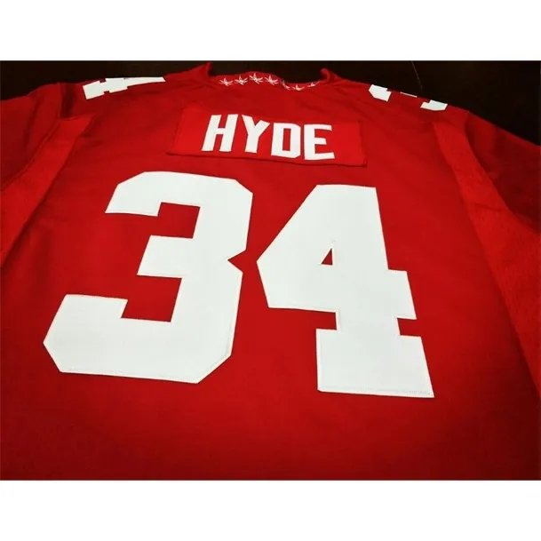 Sj98 Custom 009 Youth women 34 Carlos Hyde Ohio State Buckeyes Football Jersey size s 5XL or custom any name or number jersey
