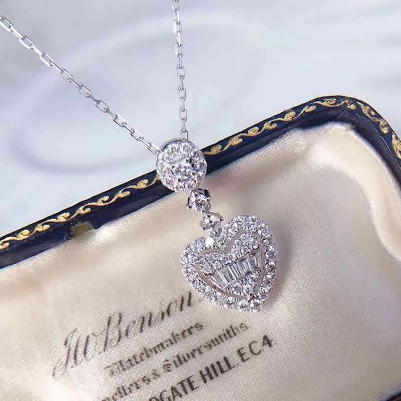 Colliers pendentif en forme de coeur éternel en argent Sterling 925 pour femmes pull drapé creux collier chaîne courte bijoux fins