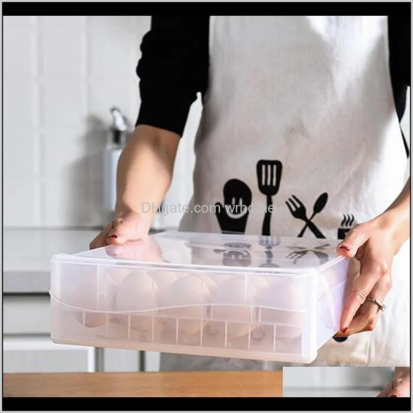 convenient egg storage box kitchen refrigerator anti-collision tray container accessories supplies cases bottles & jars