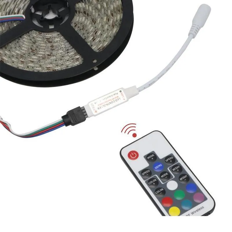 2021 LED Strip 5 12 24 V Volt RGB USB IR RF Remote Controller 5V 12V 24V USB LED LIGH