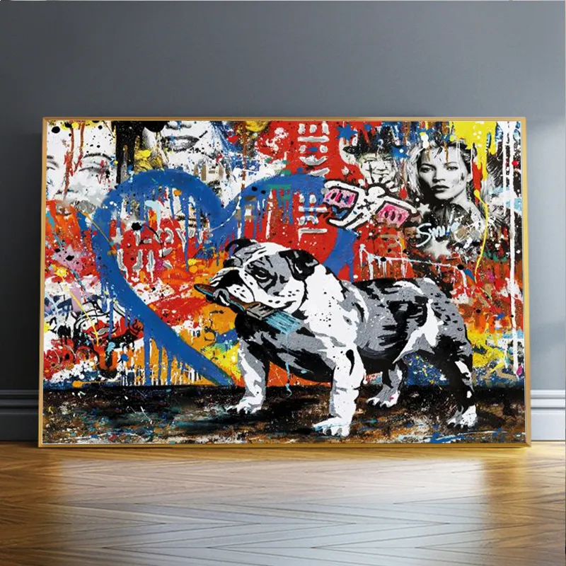 Lion Wall Art: Graffiti Lion King Canvas Print Abstract Street Art ...