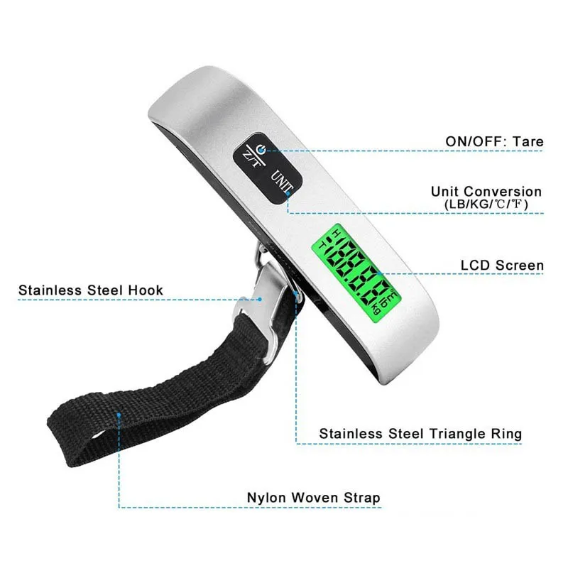 Wholesale Portable Mini LCD Display Salter Luggage Scale 10g/50kgs With  Hook For Luggage And Spring High Quality Digital Hanging Scale ZL0050 From  Bluebirdgoods, $5.06