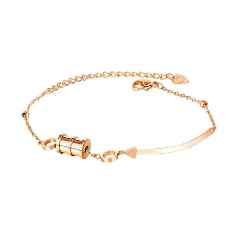 Ссылка, цепь из нержавеющей стали минималистская мода деликатная розовое золото женщин браслет браслет ювелирные изделия подарок для него