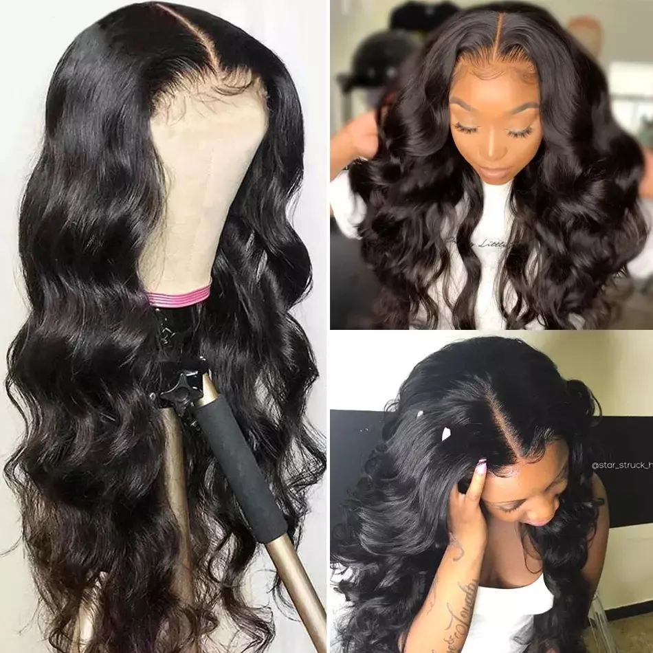 Body Wave Brazilian Human Hair Wigs Full Lace Frontal With  display picture 3