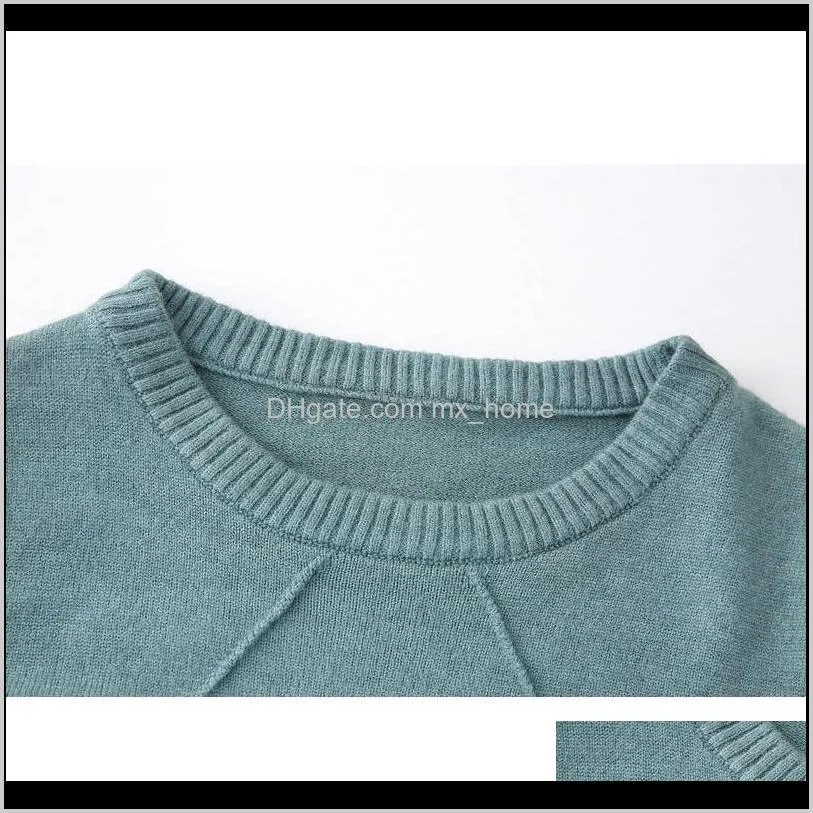 ins hot boys sweater 4-13 years spring and autumn round neck sweater children`s clothing diamond stitching bottoming shirt 201104