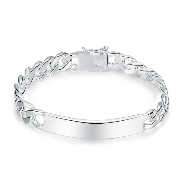 Wholesale Mens N925 Silver Chain Bracelet Fashion Jewelry