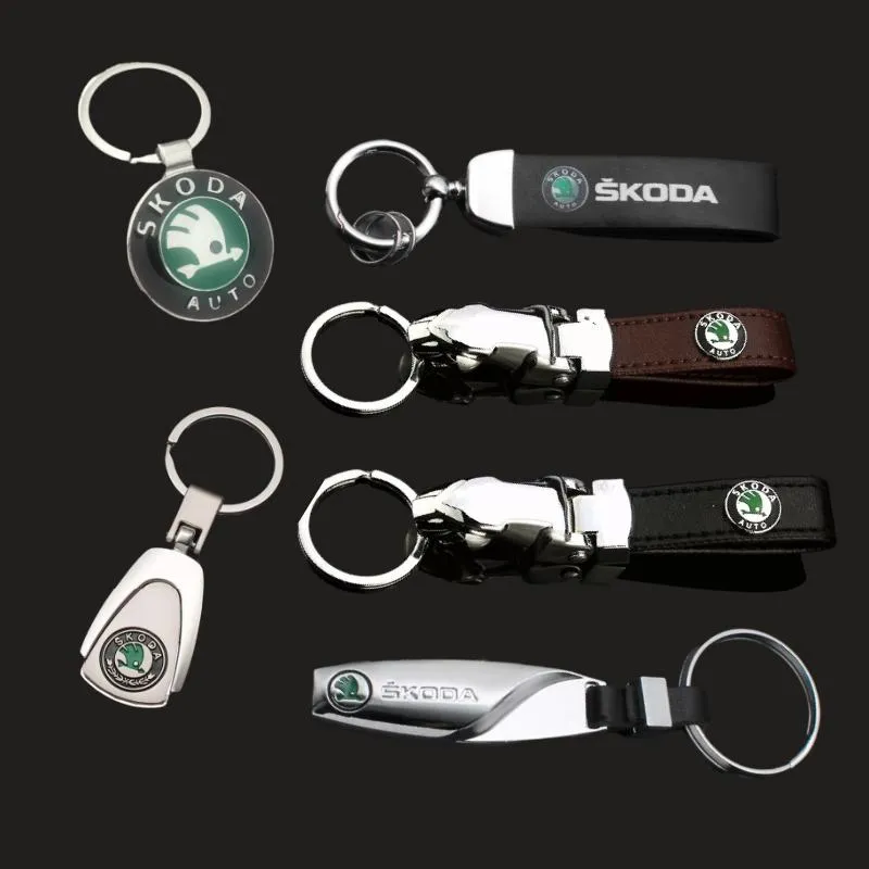 Schlüsselanhänger Auto Schlüsselring Keychain für Skoda Fabia Superb Kodiak  Karoq Kamiq Rapid Kodiaq 1 Octavia A5 Leaceback Auto Logo