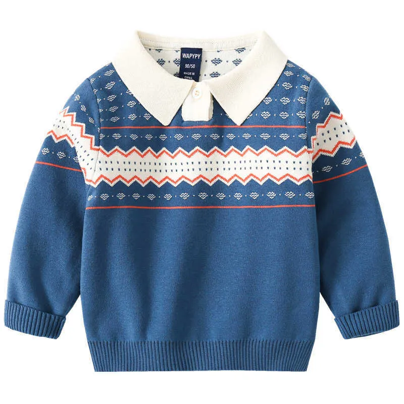 Boys Sweater Autumn Winter Thick Coat Kids Clothes 2021 New Casual Knitting Toddler 1-5y Children Baby Warm Cardigan Sweater Y1024