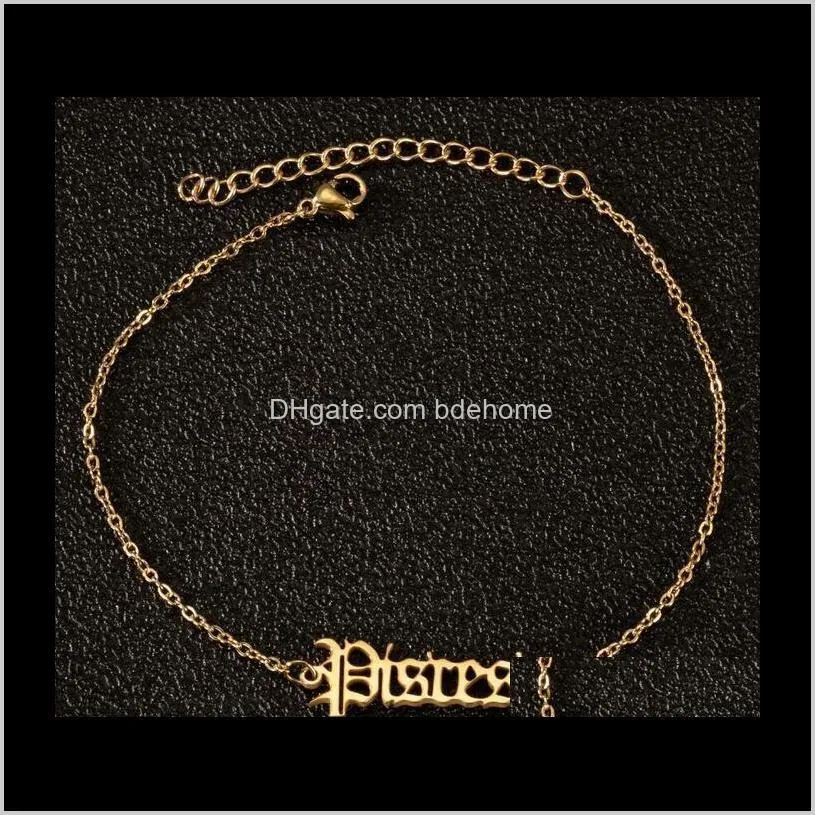 12 zodiac ankle bracelets for women hip hop jewelry women constellation gold adjustable anklet stainless steel bracelets wholesale 