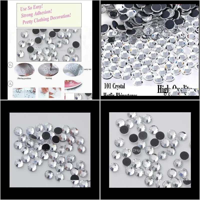 clear crystal dmc hot fix rhinestone flatback glass different sizes hotfix rhinestones iron on for party night dress