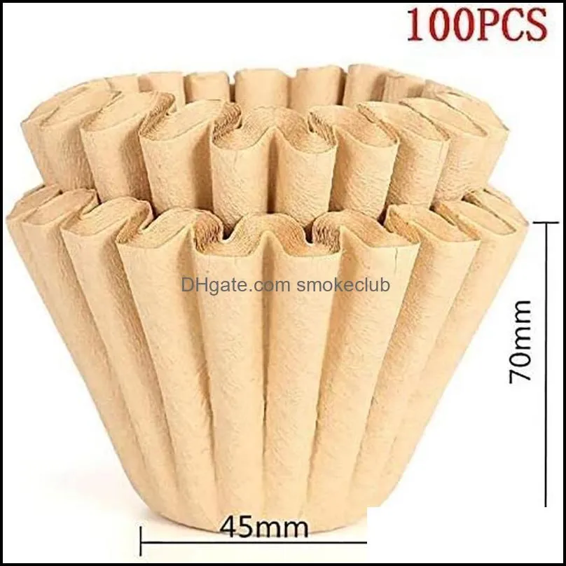 Coffee Filters Hand Punch Filter Cup Paper Papers Wooden Cake Type Wave Tools