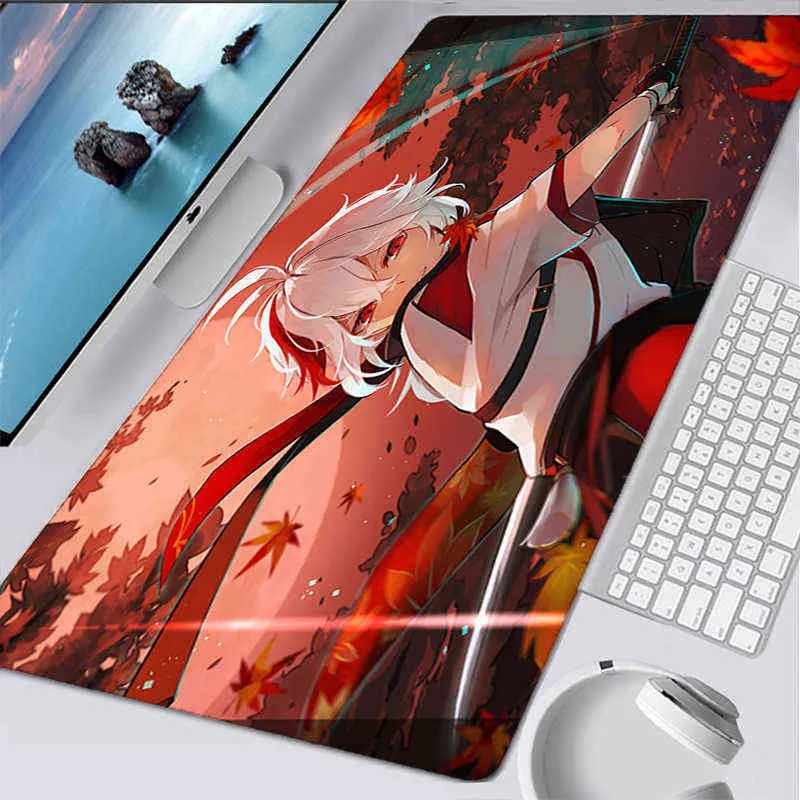 Mouse Pad Genshin Impact Large Gamer Keyboard Desk Mouse Mat 900x400 Carpet Rubber Tapis Souris Gaming Notbook For CSGO Mousepad