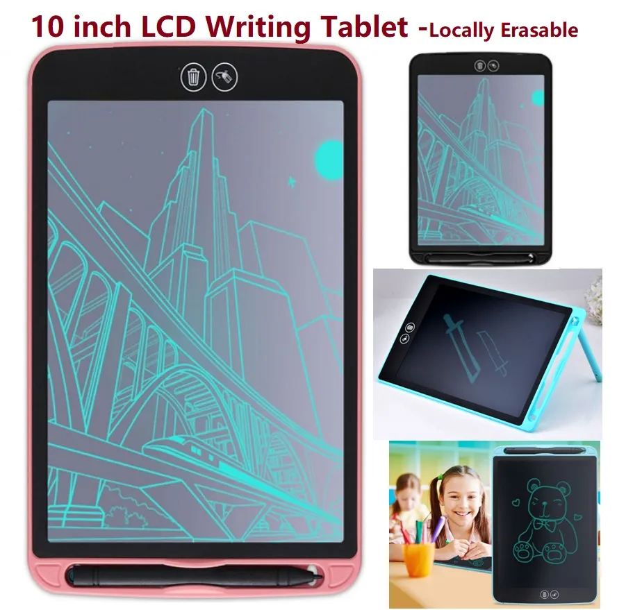 10 inch LCD Drawing Board Simplicity Locally Erasable Electronic Graphic Handwriting Pads with Pen