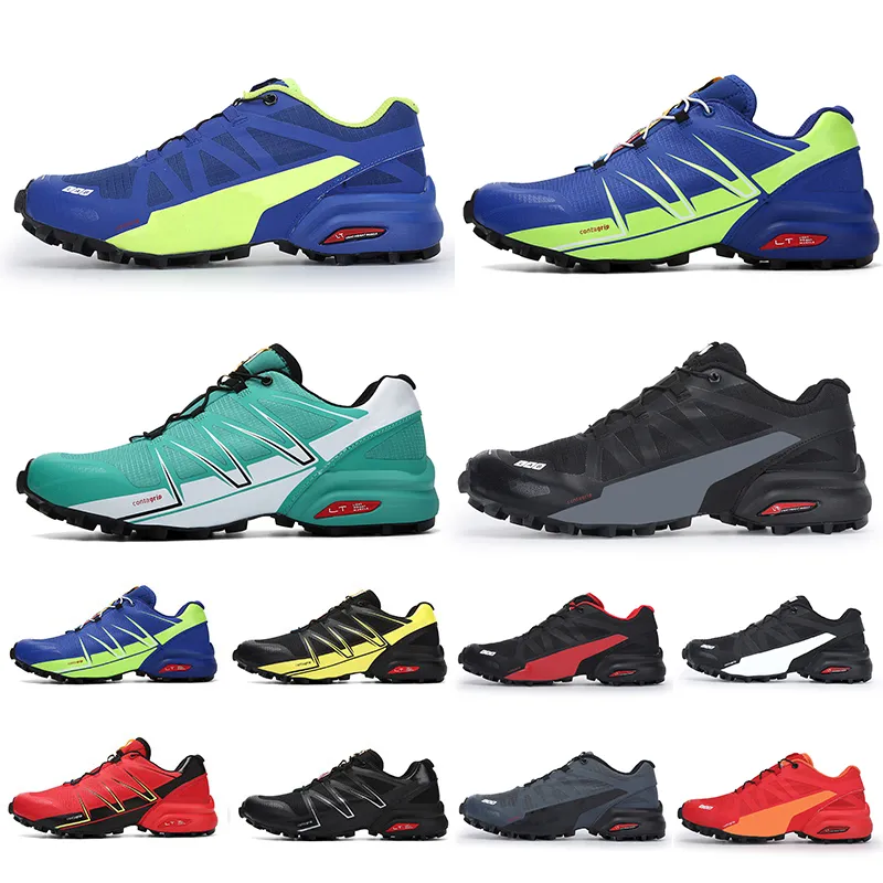 mode Breathe chaussure de course cross CS speedcross pro gris clair vert foncé Split noir Jaune Violet Chaussures Baskets de sport pour hommes zapatos chaussures 40-46