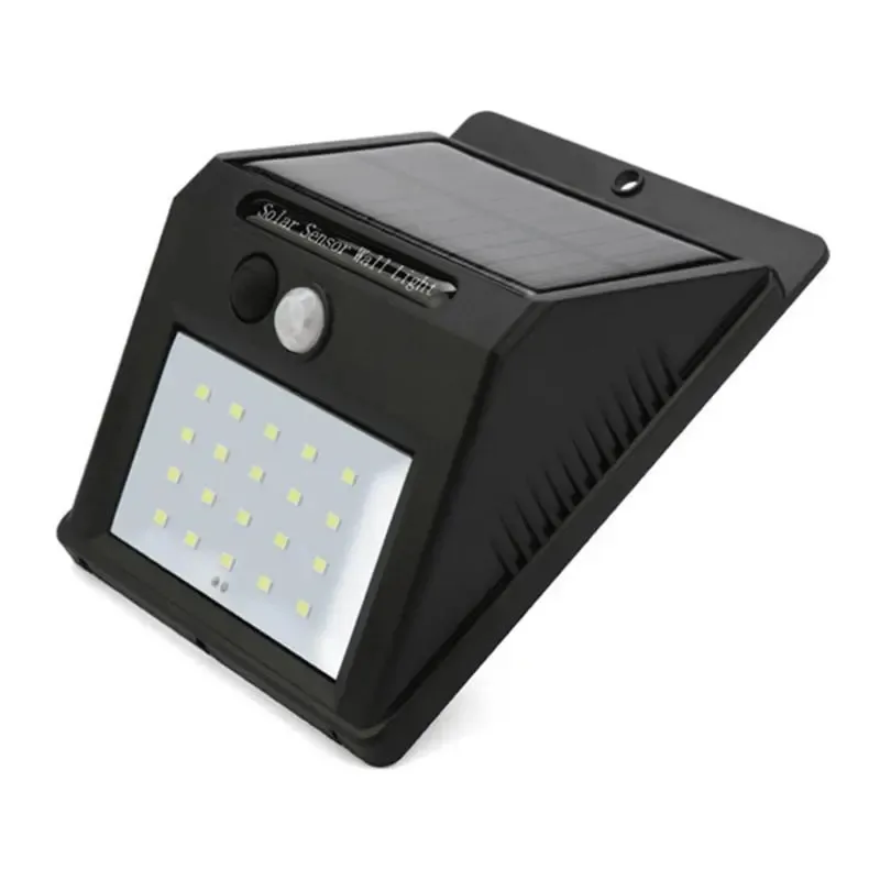 Lampada da parete con sensore di movimento PIR a energia solare da 20 LED, lampada da giardino impermeabile per percorso esterno